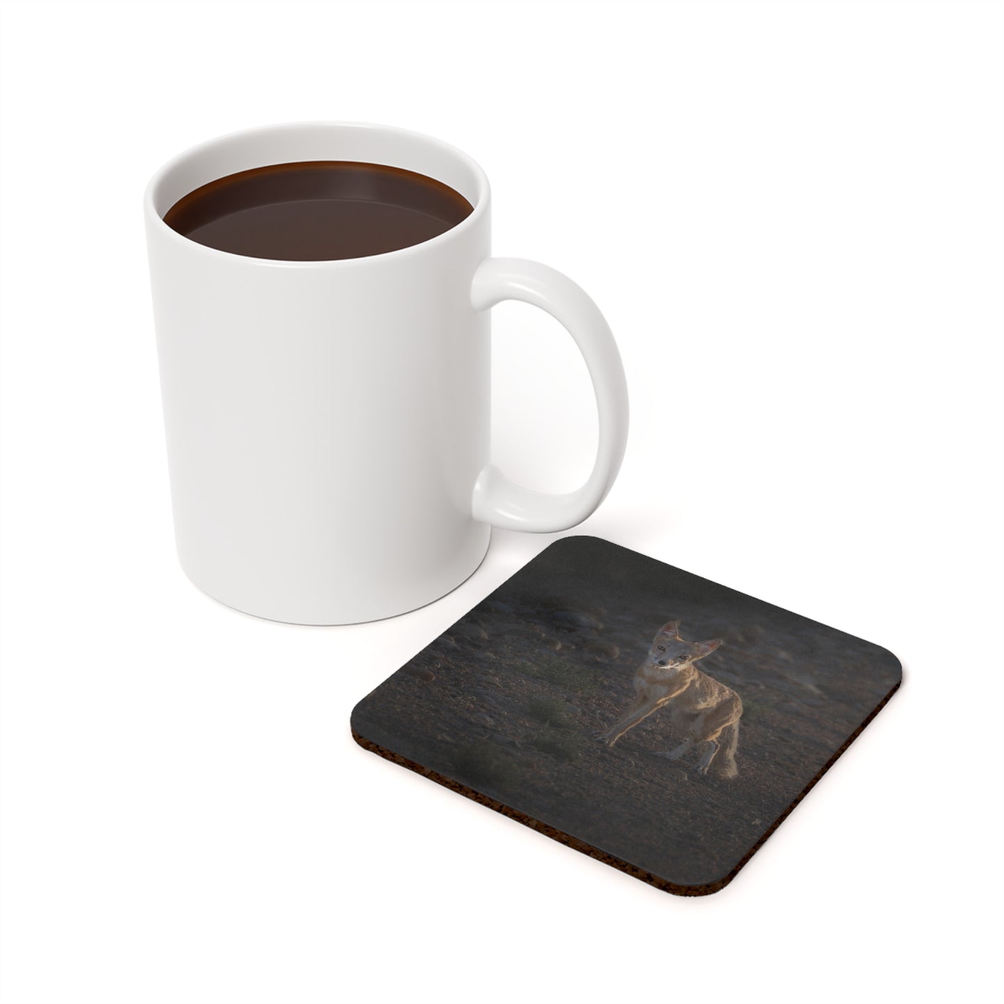 "AGLOW" Swift Fox Photo Coaster