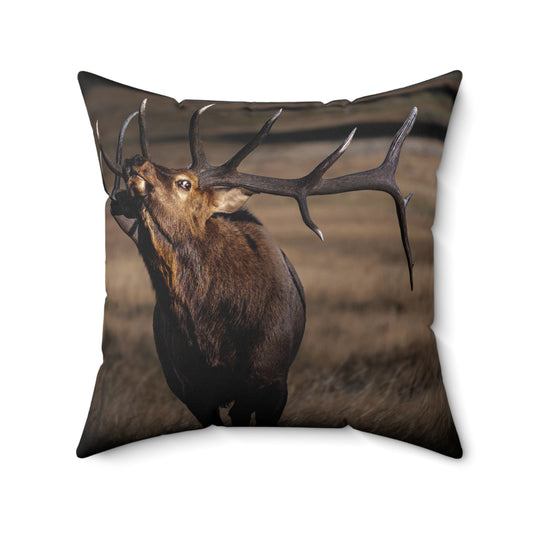 "SHOWING OFF FROM THE SHADOWS" Bull Elk Photo Pillow