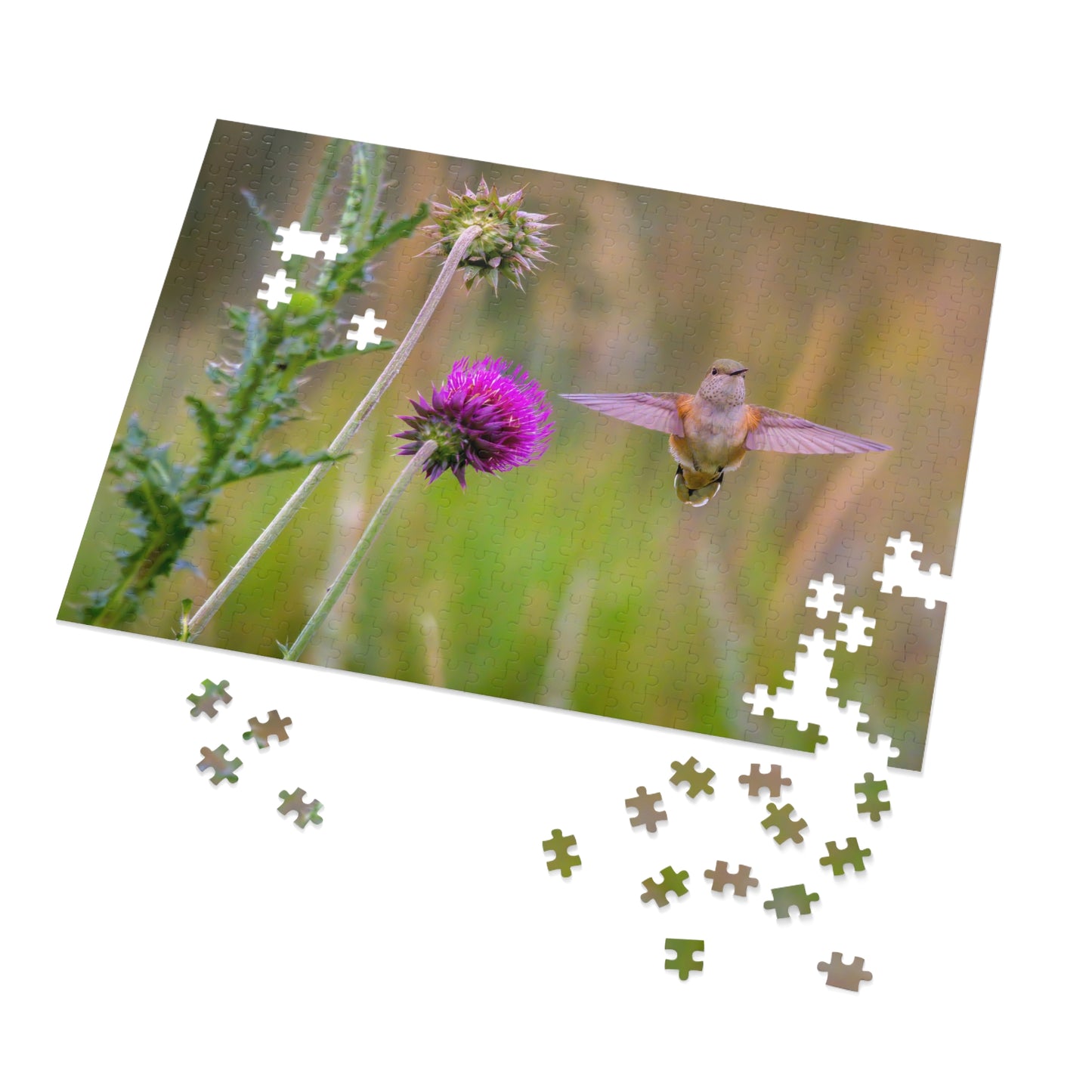 "THISTLE WINGS" HUMMINGBIRD - PUZZLE