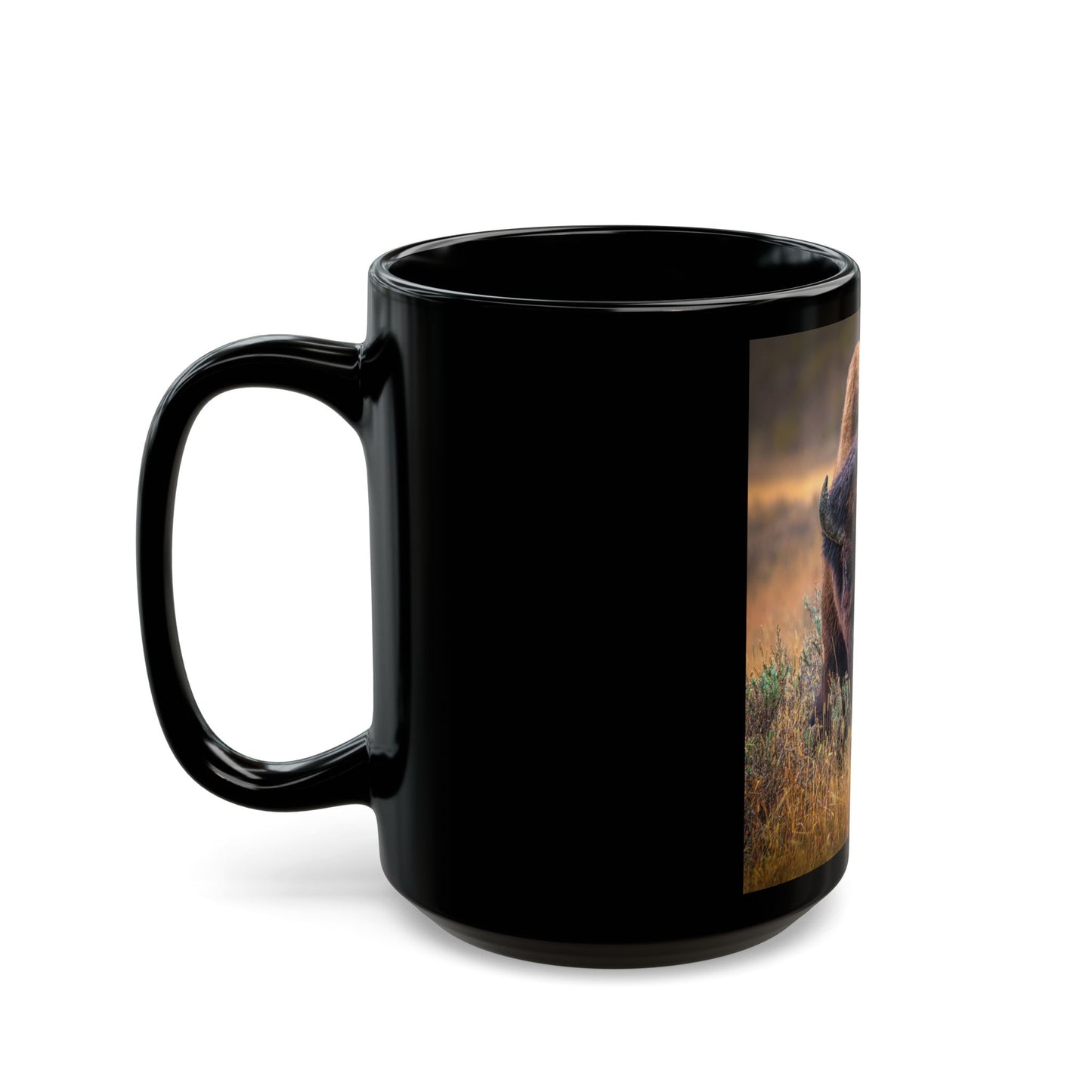 MISTY MORNING 15oz Black Mug