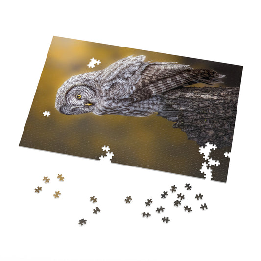 "THOUGHTFUL" GREAT GREY OWL - PUZZLE