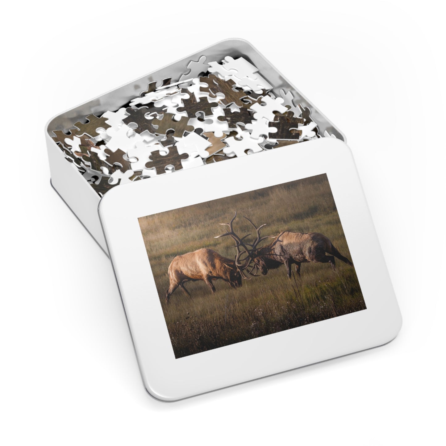 "LOCKED IN LIGHT" BULL ELK - PUZZLE