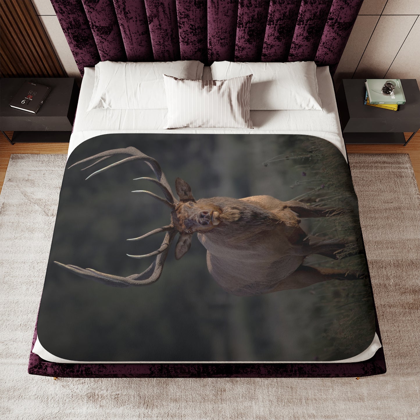 "ATTENTION GETTER" BULL ELK - SHERPA BLANKET