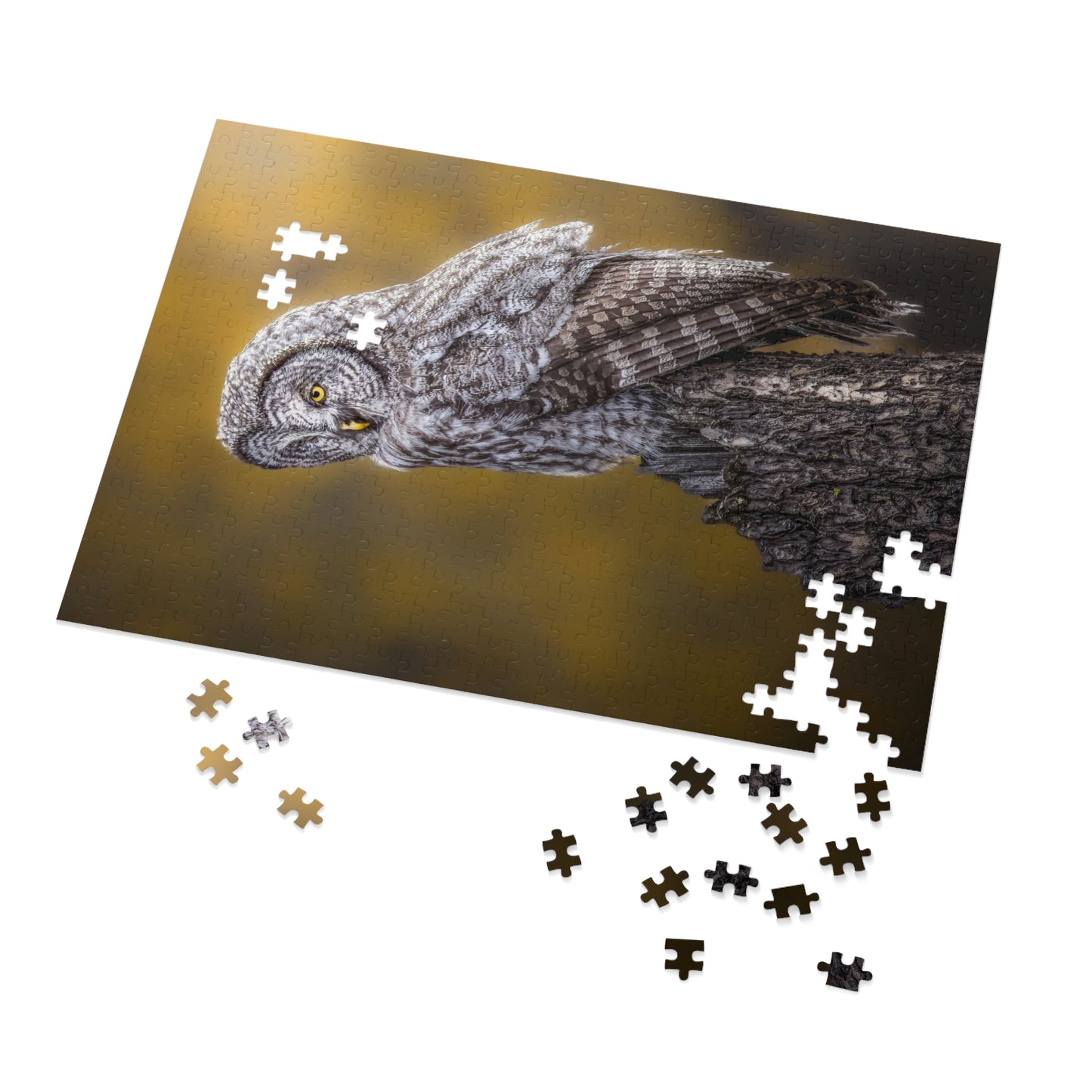 "THOUGHTFUL" GREAT GREY OWL - PUZZLE