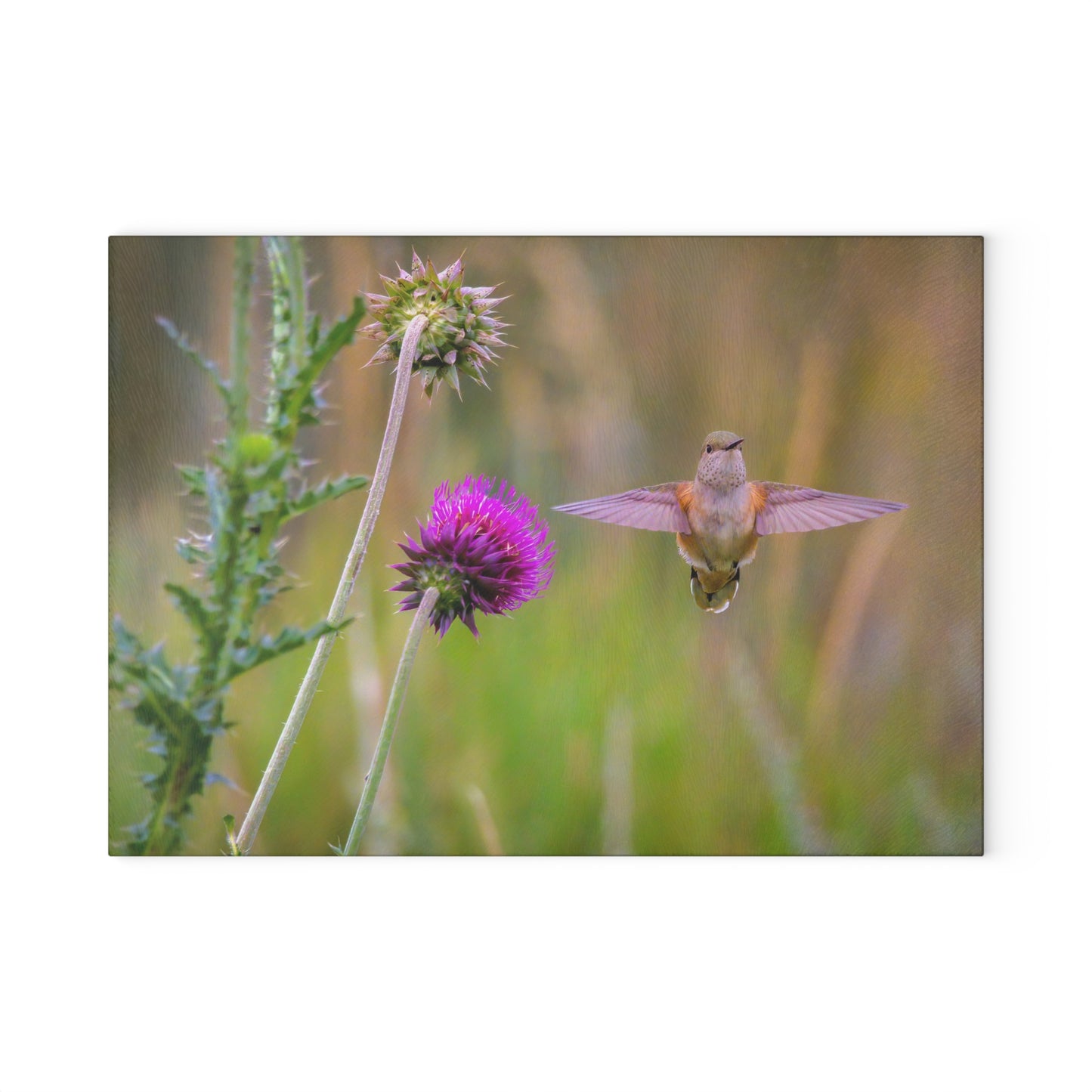 THISTLE WINGS Glass Cutting Board