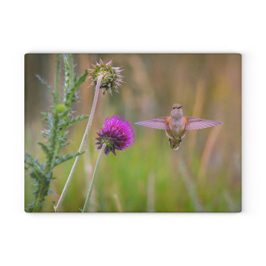 THISTLE WINGS Glass Cutting Board