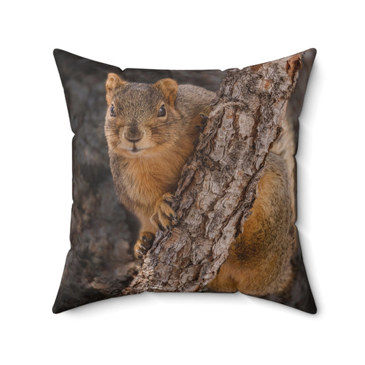 "CUTE ATTITUDE" Squirrel Photo Pillow