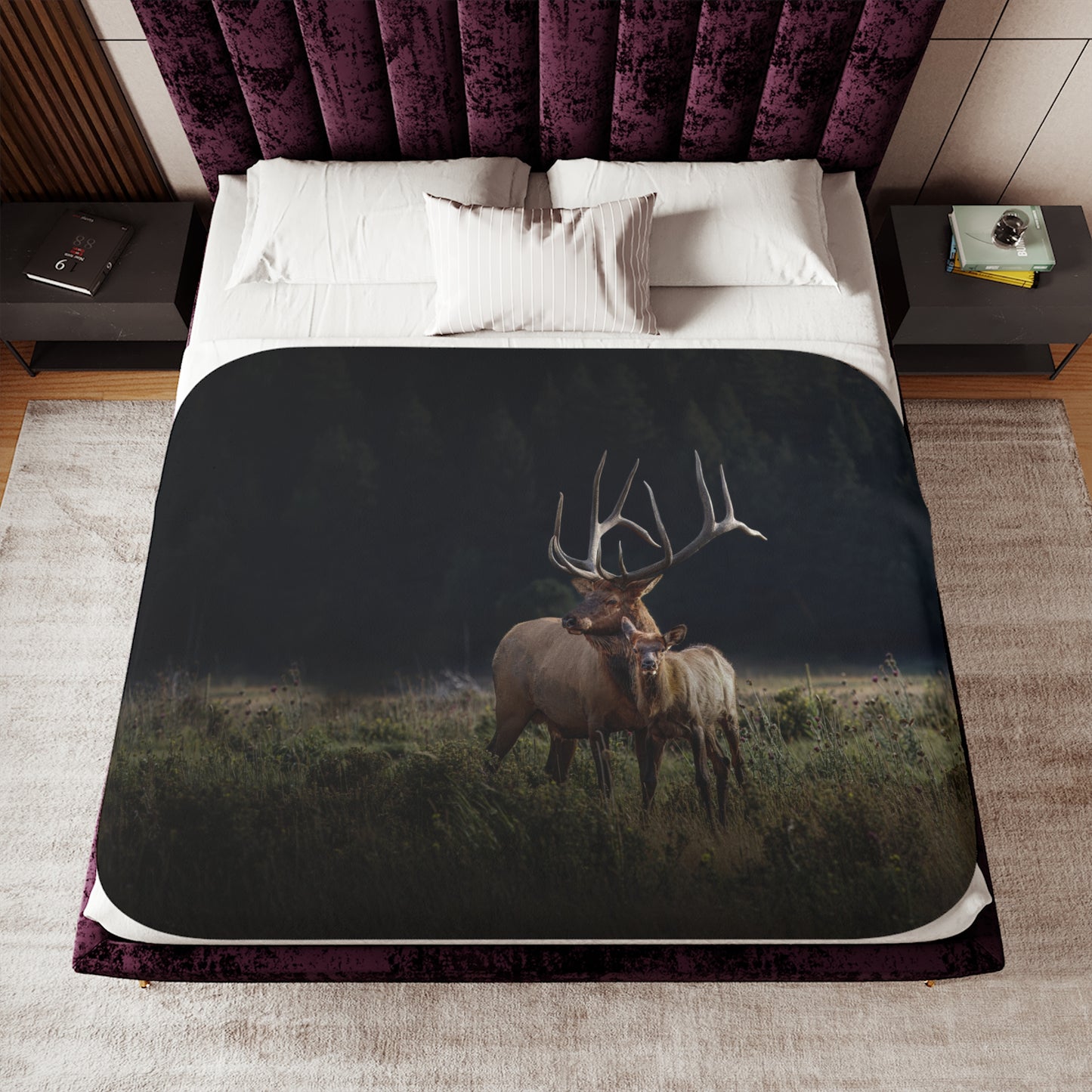 "GENERATIONS" BULL ELK - SHERPA BLANKET