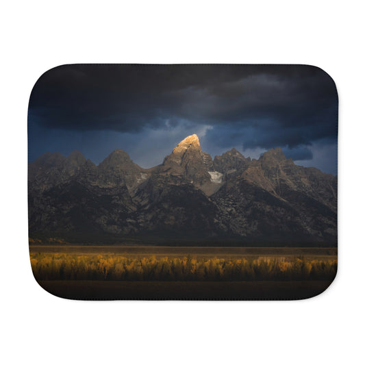 "GRAND LIGHT" GRAND TETONS - SHERPA BLANKET