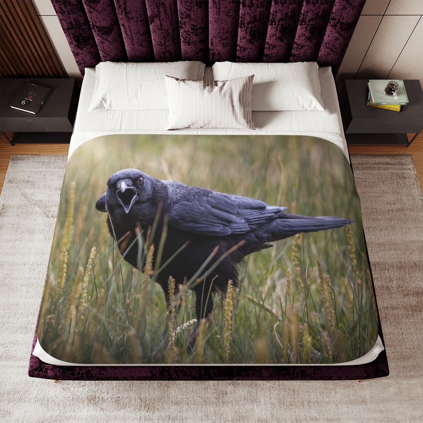 "SCAVENGER CALL" RAVEN - SHERPA BLANKET