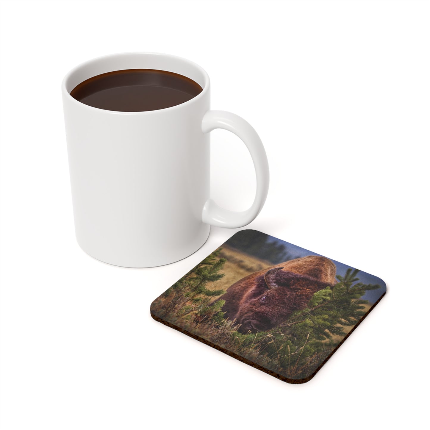 "RUBBIN" Bison Photo Coaster