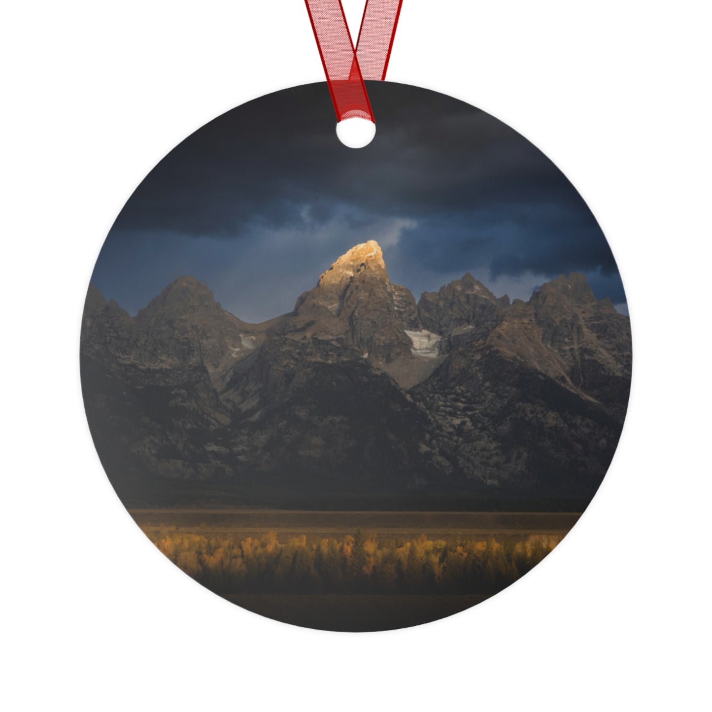 "GRAND LIGHT" Grand Tetons - Metal Christmas Tree Ornament