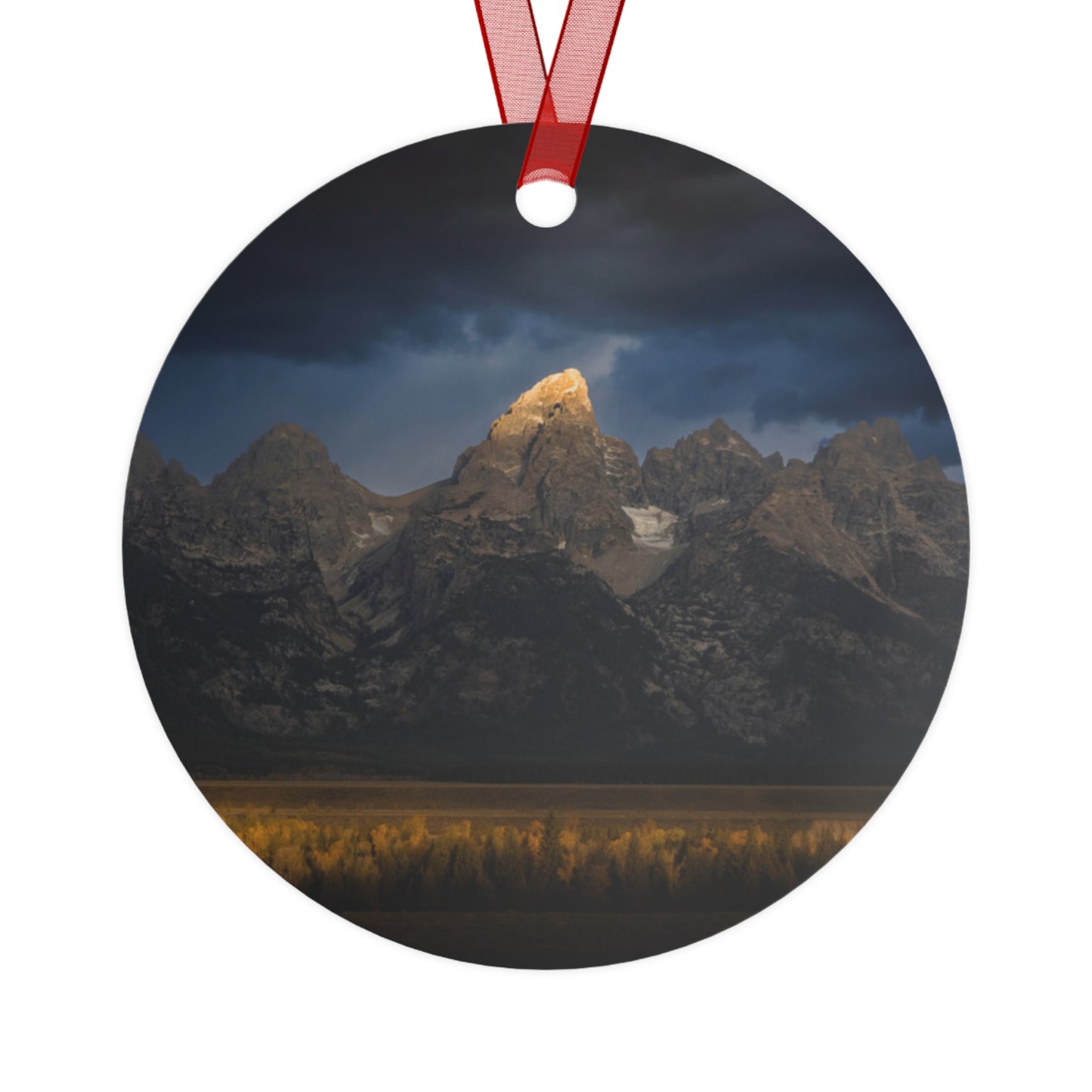 "GRAND LIGHT" Grand Tetons - Metal Christmas Tree Ornament