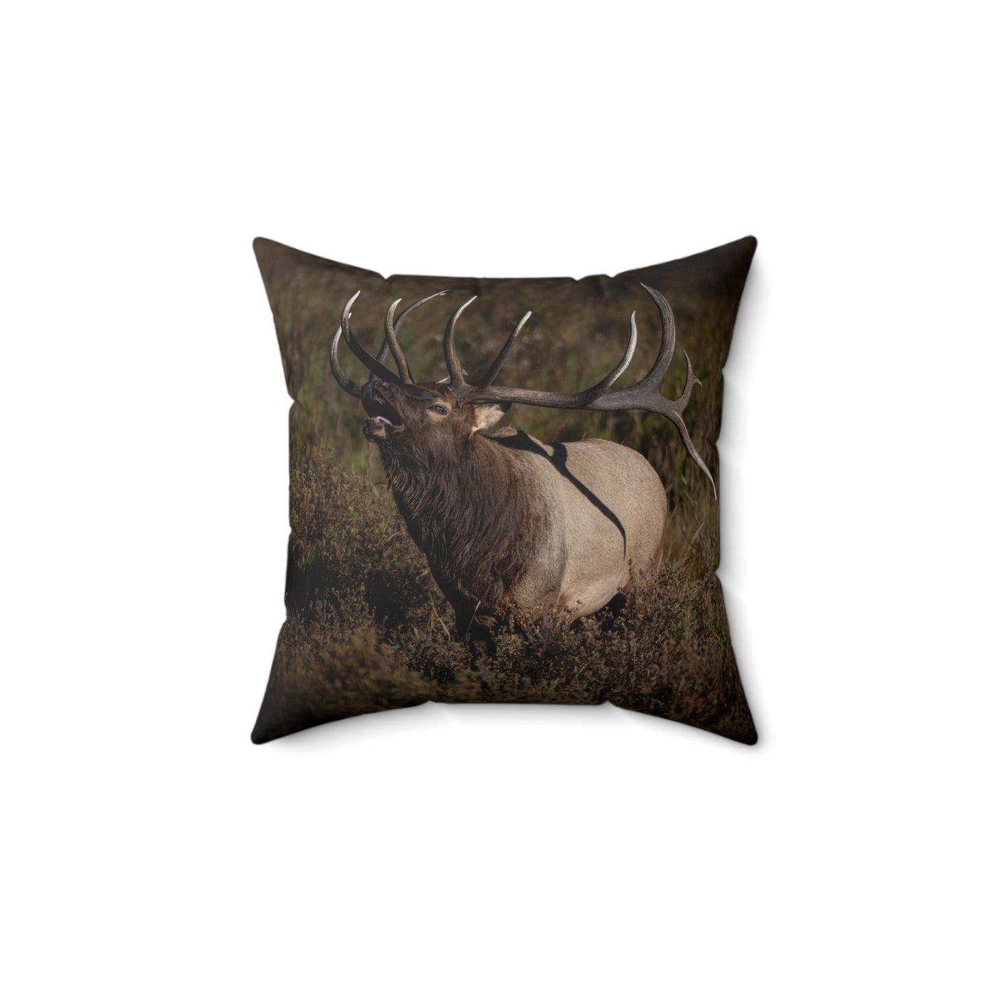 "SPLIT DECISION" Bull Elk Photo Pillow