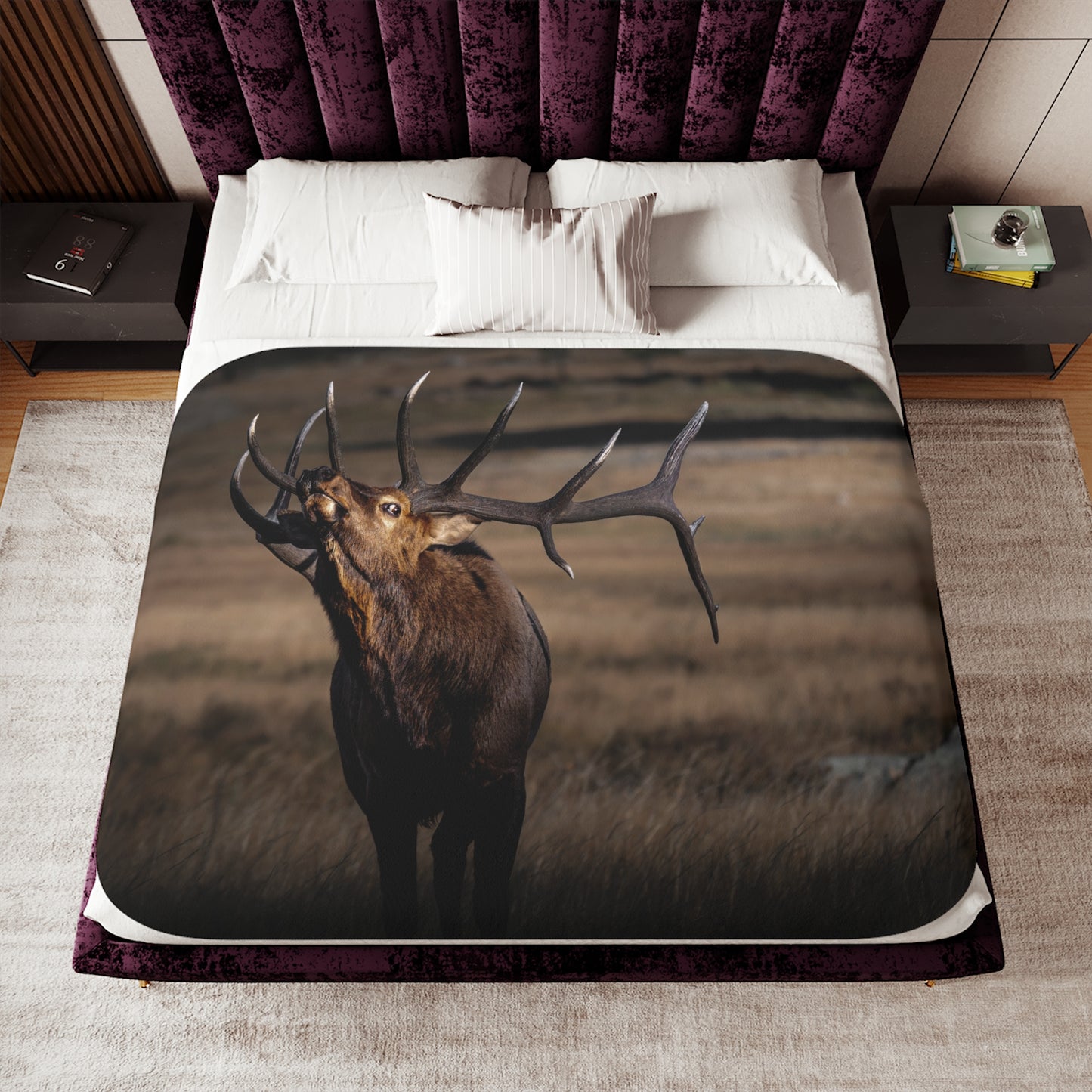 "WILD SIDE" BULL ELK - SHERPA BLANKET