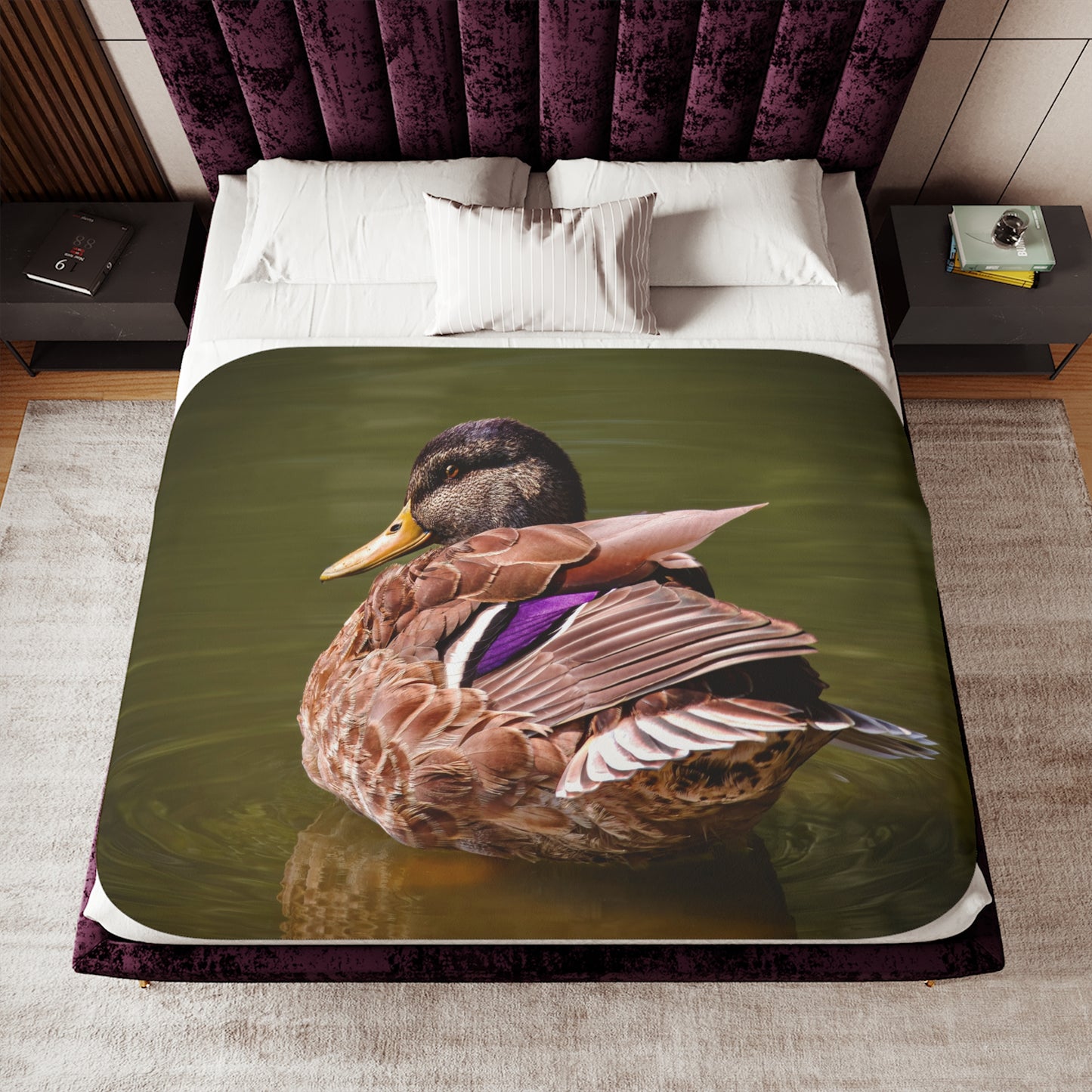 "SETTING COLOR" DUCK - SHERPA BLANKET