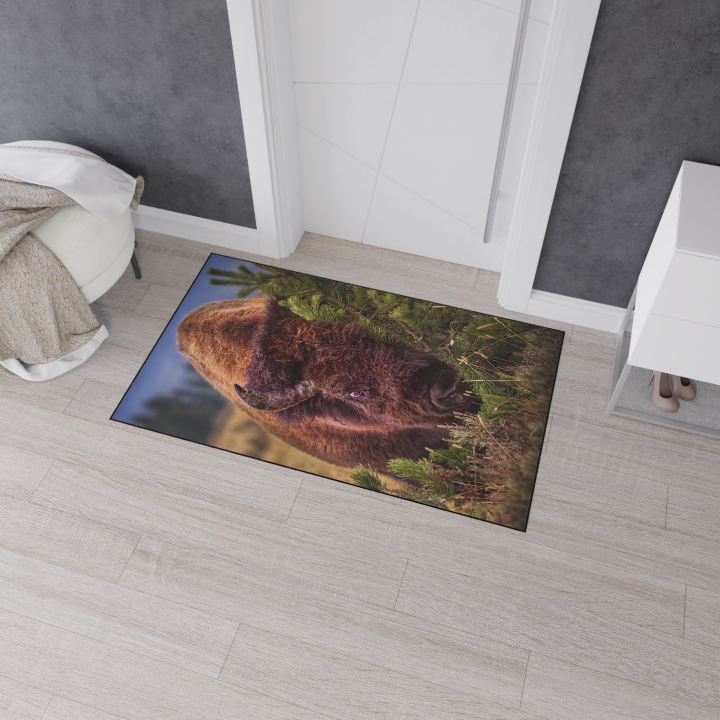 "RUBBIN" Heavy Duty Indoor Outdoor Floor Mat Photo Rug