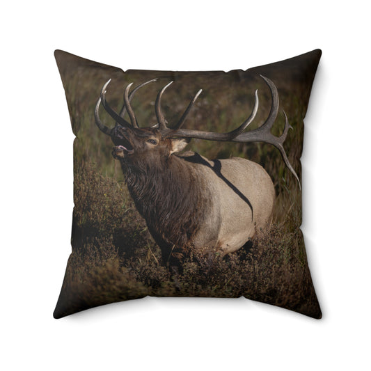 "SPLIT DECISION" Bull Elk Photo Pillow