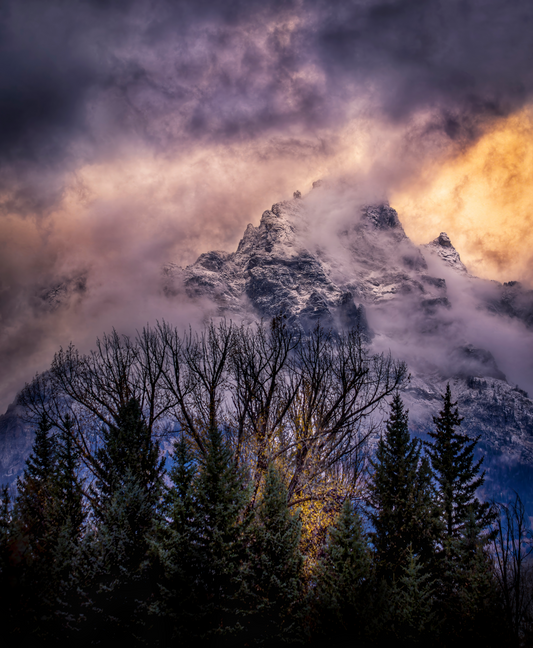 "BACKLIT GRAND"  GRAND TETONS - PRINT